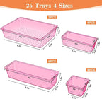SpaceHacks 25 PCS Plastic Drawer Organizer Set, 4-Size Versatile Organizer - Image 2