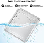 Half Baking Sheet Pan, 12.4"x11" Stainless Steel Air Fryer Tray Replacement - Image 3