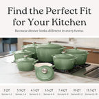 ROSSALLINI Signature Enameled Cast Iron Dutch Oven, Non-Stick Serving Pot - Image 8