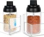Acrylic Spice Rack Wall Mount-6 Inch, 2 Pack Hanging Seasoning Rack Organizer - Image 4