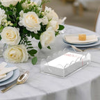 LUGUNU Clear Acrylic Napkin Holder – Scalloped Tray - Image 8