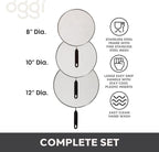 Oggi Set of 3 Stainless Steel Splatter Guard – 8”, 10” and 12” - Image 2