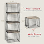4PCS Wider Closet Organizers and Storage, Stackable Closet Shelf Organizer - Image 2