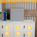 efluky Toilet Paper Storage and Holder 2 in 1, Toilet Paper Storage - Image 2