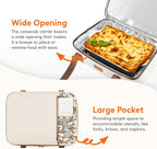 Lifewit Insulated Double Decker Casserole Carrier, Expandable Lasagna Lugger - Image 6