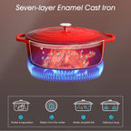 vancasso Enameled Cast Iron Dutch Oven, 9.3 Quart Dutch Oven Pot - Image 6
