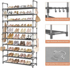 LANTEFUL Tall Shoe Rack 10 Tier Shoe Organizer Large Shoe Shelf - Image 4
