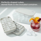 Ice Cube Tray Set with Lid & Bin, 2 Silicone Trays, Easy-Release, Leak-Proof - Image 3