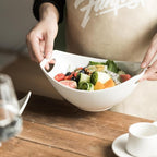 Gomakren Serving Bowls with Handles, Serving Dishes, Porcelain Salad Bowls - Image 5