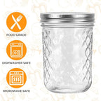 Eathtek 16oz Wide Mouth Glass Mason Jars 12 Pack, 480 ml Glass Canning Jars - Image 6