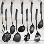 9PCS Silverware Set for 304 Stainless Steel Kitchen Utensils Set Cooking - Image 2
