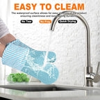 Silicone Oven Mitts, Heat Resistant Oven Gloves - Image 6