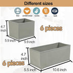 Fordonral Drawer Organizer Clothes, Foldable Fabric Dresser Organizer Closet - Image 4