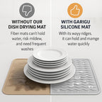 Silicone Drying Mat 16 × 12 – Gray Non-Slip Sink Mat - Image 9