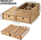 KIRIGEN Wooden Coffee Station Organizer 2-Piece Set - Image 3
