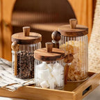 ANSQU Glass Jar with Wooden Lid & Spoon, 20.3oz Food Storage Containers Coffee - Image 3