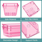 WOWBOX 25 PCS Plastic Drawer Organizer Set, 4 Sizes Desk Drawer Divider - Image 3