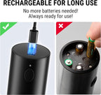 TempPro Electric Salt and Pepper Grinder Set Rechargeable, 110ml Automatic - Image 5