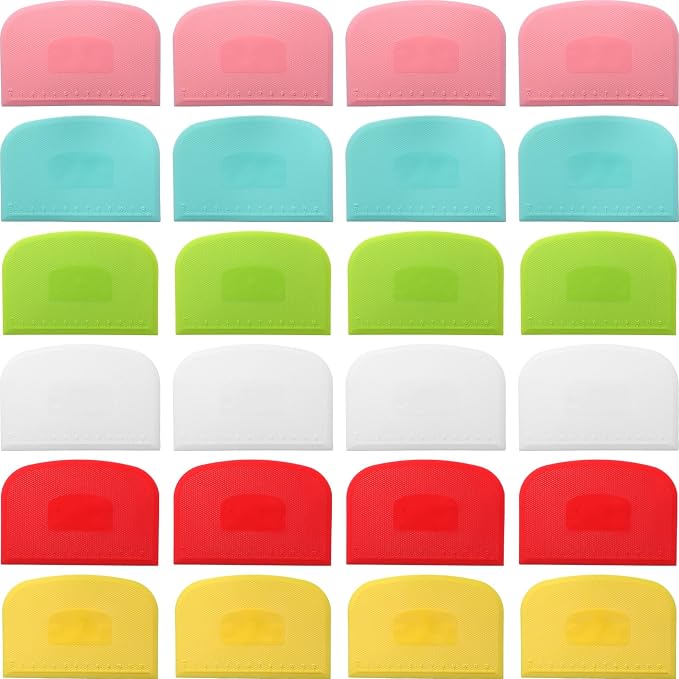 Uiifan 24 Pcs Plastic Bench Scraper by Uiifan