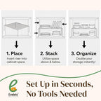 Evelots Wire Rack Cabinet Shelf Organizer -2 Pack Sturdy Metal Cabinet Riser - Image 5