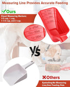 2 Cup Dog Food Scoop, Plastic Pet Food Scoop - Image 3