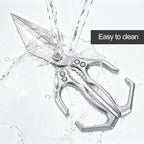 Kitchen Shears, Poultry Scissors, Stainless Steel Heavy Duty Scissors, - Image 5