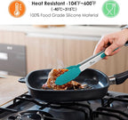 HOTEC Premium Stainless Steel Locking Kitchen Tongs - Image 2