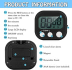 Xuhal 50 Pieces Digital Kitchen Timer Bulk, Small Magnetic Timers - Image 3