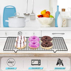 Tebery 4 Pack Black Heavy-Duty Wire Cooking Rack Baking Racks, Nonstick Baking - Image 5