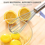 NileHome Stainless Steel Whisk 10" Kitchen Whisk Wisking Tool Kitchen Wisk Wire - Image 4