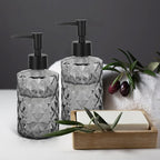 11oz Glass Soap Dispenser with Plastic Pump, Elegant Dispenser - Image 6