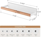 KES Magnetic Paper Towel Holder, Wood & Metal Paper Towel Roll Holder, - Image 5