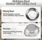 Stainless Steel Colander, 4.5QT Large Capacity - Image 3