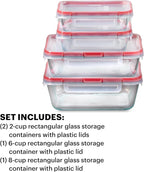 Pyrex Freshlock Mixed Sized Glass Food Storage Containers Set, Airtight & - Image 3