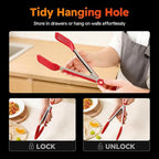 HST 3 Pack Kitchen Tongs, Non Stick Stainless Steel 9 Inch Tongs - Image 5