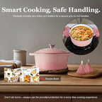 Overmont Enameled Cast Iron Dutch Oven - 7QT Pot - Heavy-Duty Cookware - Image 2