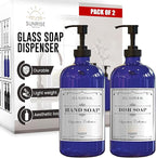 Sunrise Premium 16 OZ Cobalt Blue Glass Soap Dispenser by SunrisePremium