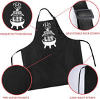 Rosoz Funny BBQ Black Chef Aprons - Image 3