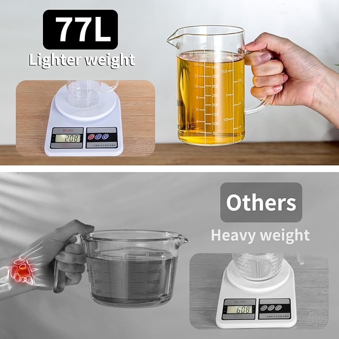 77L Glass Measuring Cup, High Borosilicate Glass Measuring Cup - Image 4