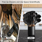 LATCHHOOK Black Kitchen Utensil Holder - Image 5