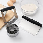 HULISEN Stainless Steel Biscuit Cutter Set, Pastry Scraper and Dough Blender - Image 6