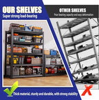 Garage Shelving-3000 lbs 5 Tier Storage Shelves, Adjustable Heavy Duty Metal - Image 5