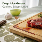 Zarler Bamboo Cutting Boards for Kitchen, 15.5x10.5 Durable Wood Cutting Board - Image 3