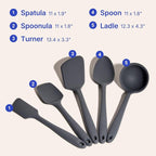 GIR 5-Piece Silicone Kitchen Utensils Set, Non-Toxic Cooking Utensils - Image 6