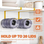 2 Pack Tumbler Lid Organizer, Horizontal Tumbler Lid Storage Hook to Hold Up 20 - Image 2