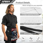 Server Apron with 3 Pockets, Waterproof Oil Waitress Waiter Half Apron - Image 6