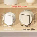 2 Large 1 Small Plate Organizers Holders Upright Cabinet Dish Drying Racks - Image 6