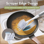 Amazer Dish Brush with Handle, 2 Pack Kitchen Scrub Brushes - Image 2