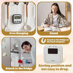 Leumoi 6 Pcs Digital Kitchen Timer 24 Hour Clock and Alarm Function Timer - Image 6