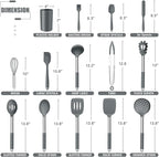 E-far 14 Pieces Silicone Cooking Utensils Set, Kitchen Utensils Set - Image 2